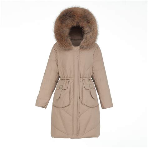 M Xl Parka De Plum N De Pato Blanco Para Chica Chaqueta Larga