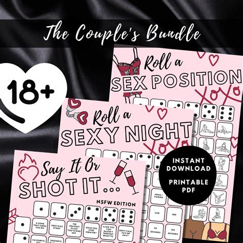 Date Night Sex Games For Couples 3 In 1 Game Card Bundle Dirty Dice Valentine S Day Gift