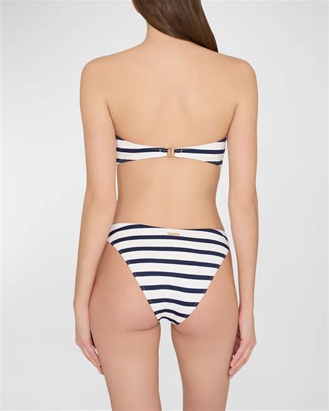 Milly Cabana Striped Bandeau Bikini Top Neiman Marcus