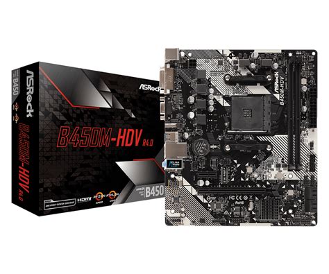 Asrock B450M-HDV R4.0 - Motherboard Specifications On MotherboardDB