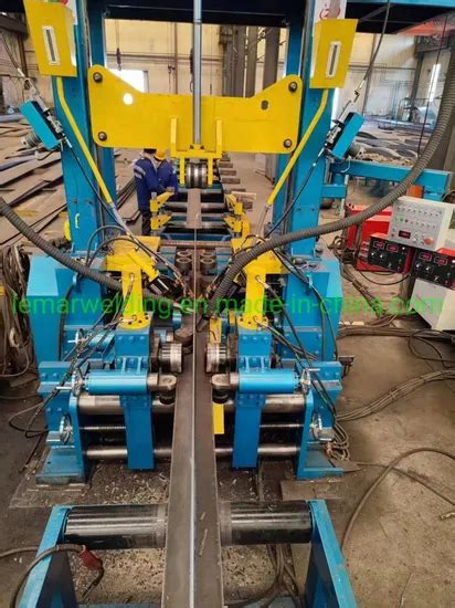 Steel Structure H I Beam Automatic Welding Line With Assembly And