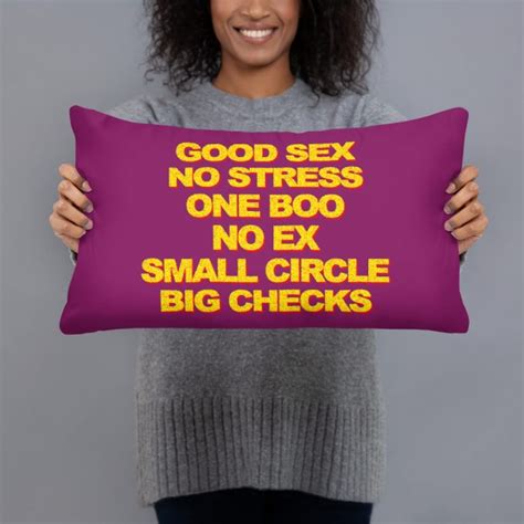 Good Sex No Stress One Boo No Ex Small Circle Big Checks Basic Pillow Shirts Design By Masshirts