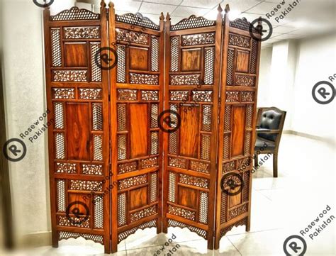 Wooden Partition Screen Carved Darazpk