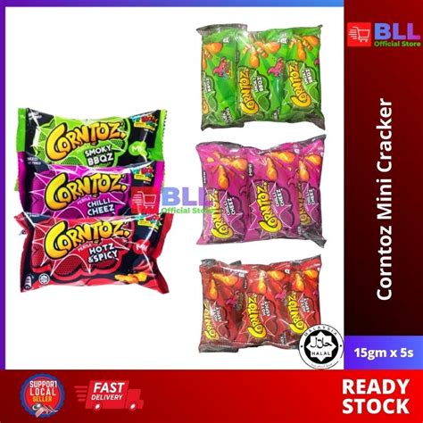 Mamee Corntoz Mini Crackers Snack Snek Jagung Gm X S Jajan Chilli Cheez Hot Spicy Smoky Bbq