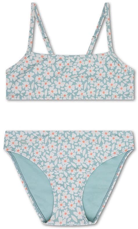 Swim Essentials Groen Bloemen Meisjes UV Bikini Maat 86 92 Bol