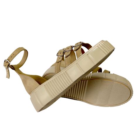 Sandale Dama Nude Cu Platforma Si Barete Piele Naturala EMAG Ro