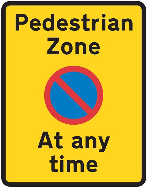 Pedestrian zone sign - Mock Tests