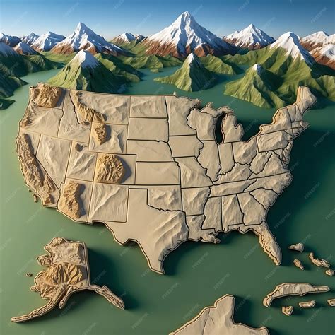 Premium Photo | Modern Map of USA with Interactive Features