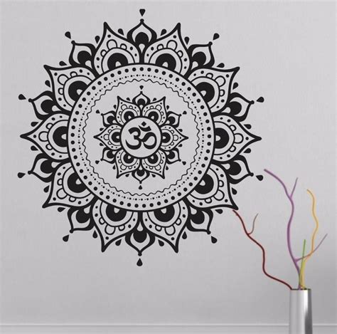 Mandala Pattern Big Wall Decal Vinyl Art Sticker Yoga Lotus Meditation