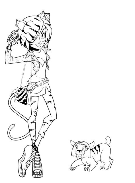 Activity Toralei Stripe Monster High Coloring Pages Monster High