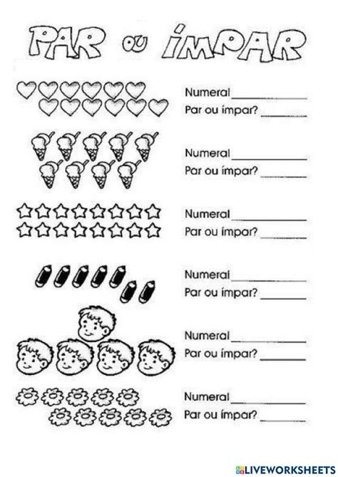 Par Ou Ímpar Online - Par ou ímpar online exercise | Live Worksheets
