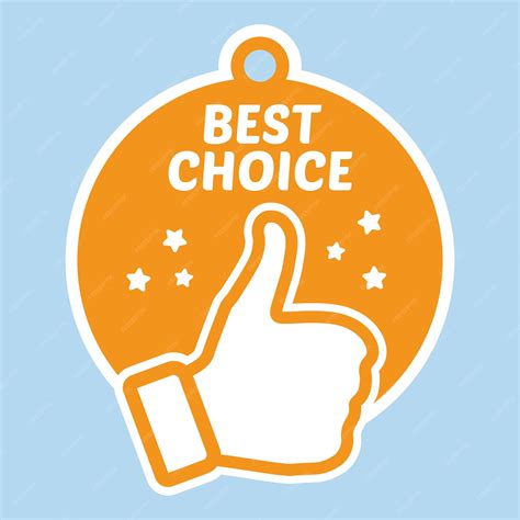 Insignia de la mejor elección con agujero en ella Etiqueta de la mejor
