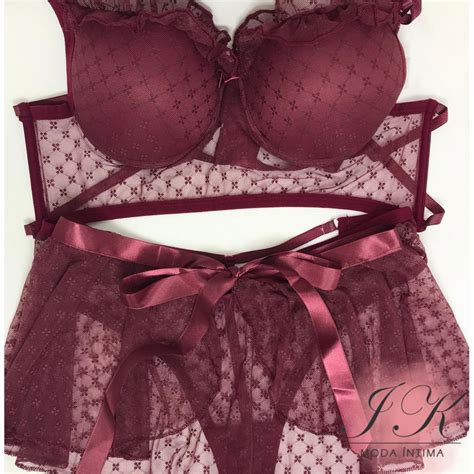 Conjunto Lingerie Plus Size Sexy Shopee Brasil