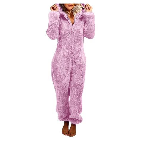 Jsaierl Pajamas For Women Plus Size Fleece Pajamas For Women Winter