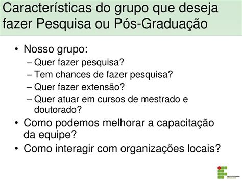 PPT O uso do Lato Sensu como nucleador da pesquisa e Pós Graduação