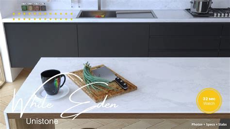 Unistone White Eden Quartz Photos For Your New Kitchen Project Youtube