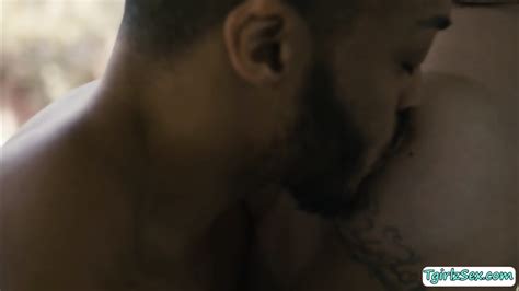 Busty Shemale Gets Her Ass Rammed By Big Black Cock