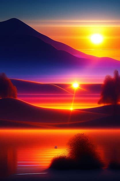 Premium AI Image | beautiful view of sunrise