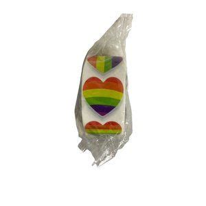 Rainbow Other Gay Pride Stickers Lgbtqia Rainbow Heart Shape Adhesive In X Poshmark