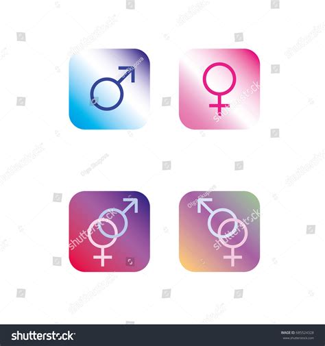 Colorful Vector Sex Symbols Male Female Stock Vector Royalty Free Shutterstock