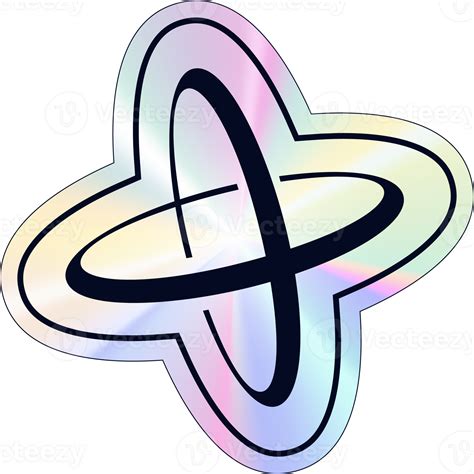 Y2k Holographic Orbits Sticker 37912364 Png