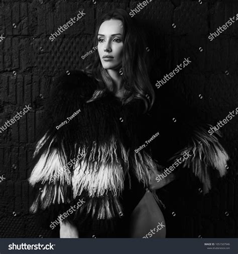 Full Body Portrait Gorgeous Brunette Woman Stock Photo Shutterstock