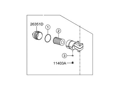 26310 3F300 Genuine Hyundai Engine Oil Filter