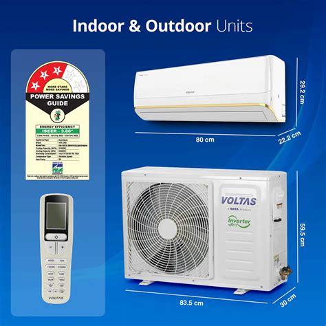 voltas smart air inverter ac  ton  star  zephyr gold