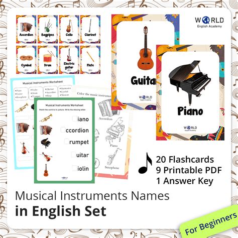 Musical Instruments Names Wea Learning Market