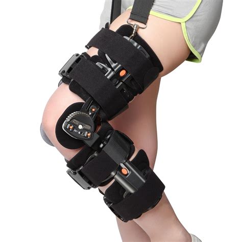Amazon.com: REAQER Hinged Knee Brace ROM Post OP Knee Immobilizer Leg