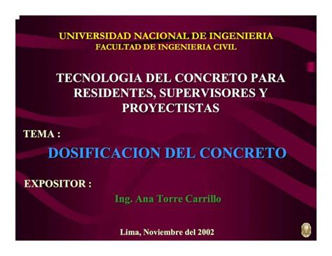 PDF Dosificacion Diseno De Mezclas De Concreto Hormigon DOKUMEN TIPS