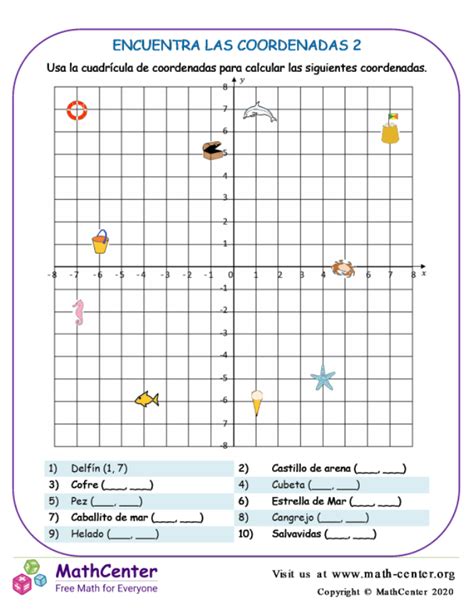 Encuentra Las Coordenadas Math Projects Learning Math Math Questions