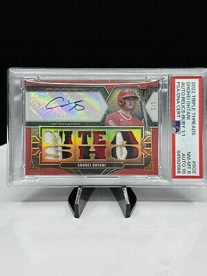 2022 Topps Triple Threads Red Shohei Ohtani Patch Auto 4 Color Patch 1