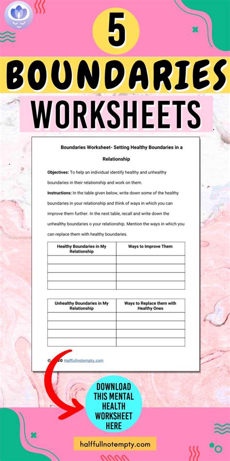 Marriage Boundaries Worksheets