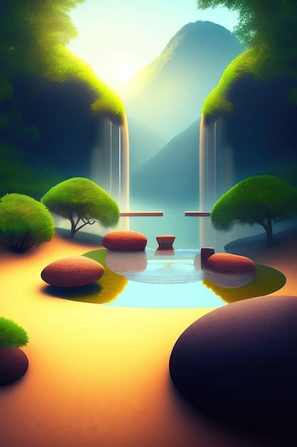 Premium Photo Zen Garden Zen Background Wallpaper For Meditation