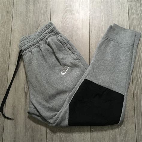 Nike Air Tracksuit Bottoms Mens Medium Grey Block Depop