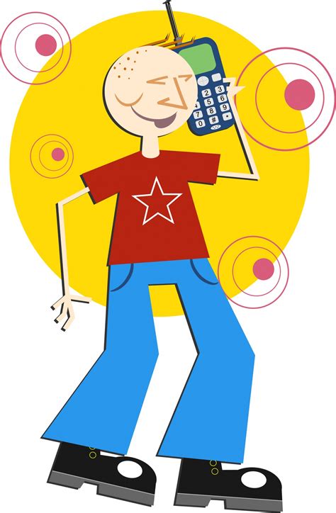 Cartoon Phone Guy Free Stock Photo - Public Domain Pictures