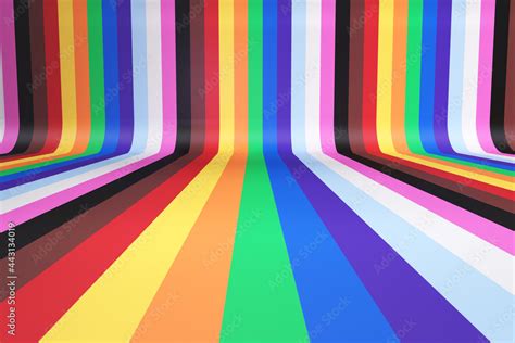 Spectacular Colorful D Rendering With The Colors Of The Lgbtq Gay Pride Flag With Background