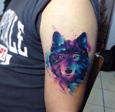 Beautiful Wolf Watercolor Tattoo R Best Tattoos