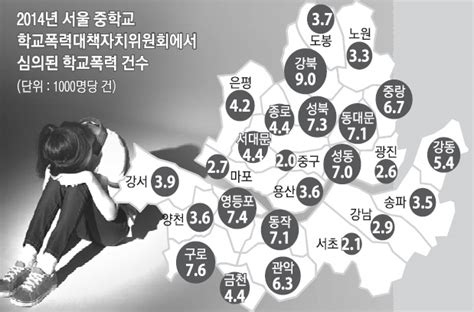 서울 중학생 학교폭력 강북구 ‘최다 중구 ‘최소 서울신문