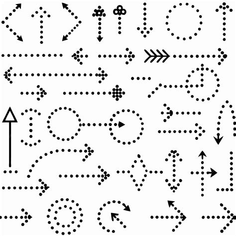 Premium Vector | Dotted Arrows Guide Navigating Direction with Precision
