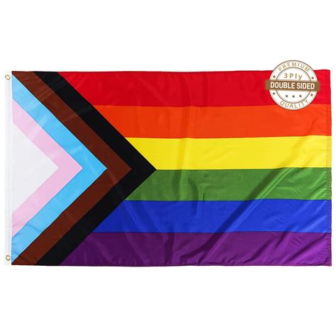 Snapklik Pride Flag Outdoor Double Side Progress Pride Flags X Ft Gay Bisexual LGBTQ