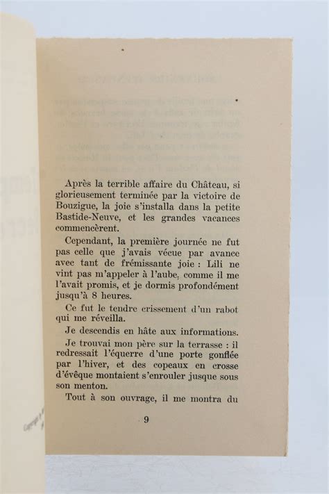 Pagnol Souvenirs D Enfance La Gloire De Mon P Re Le Ch Teau De Ma