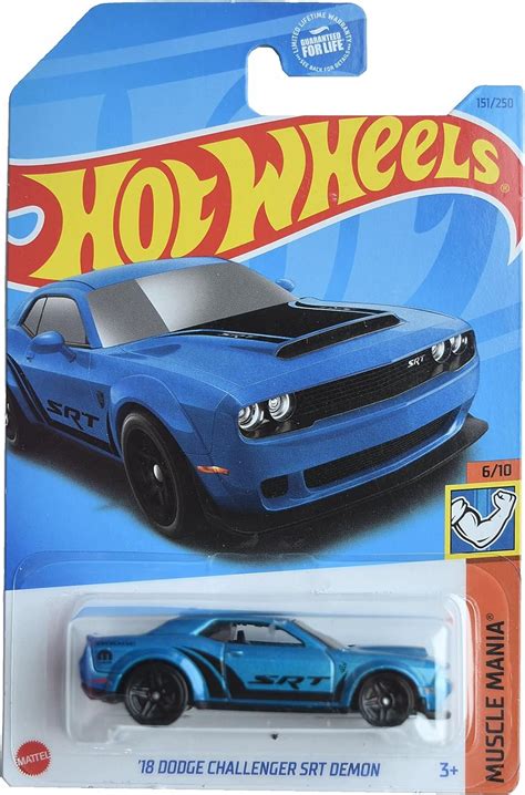 Hot Wheels Dodge Challenger Srt Demon Muscle Mania Blue