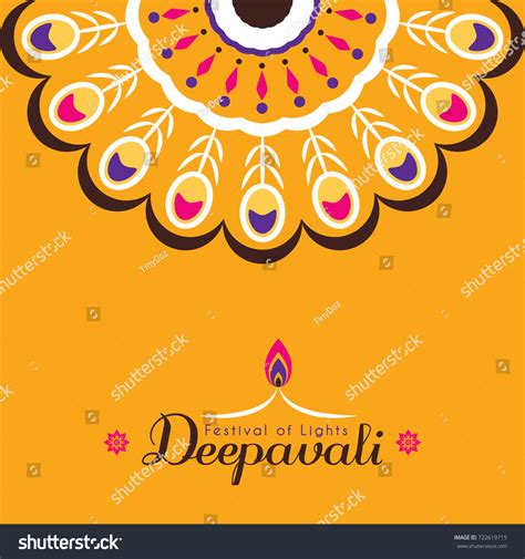 Diwali Deepavali Greeting Card Template Design Stock Vector (Royalty Free) 722619715 | Shutterstock