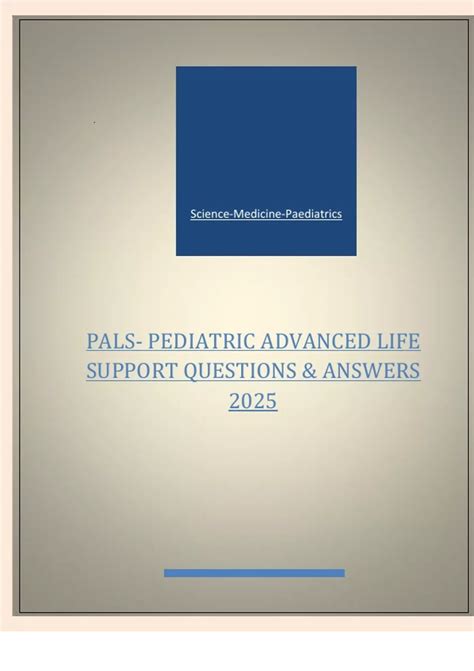 Pediatric Advanced Life Support Pals 2017 Childrens Of 1
