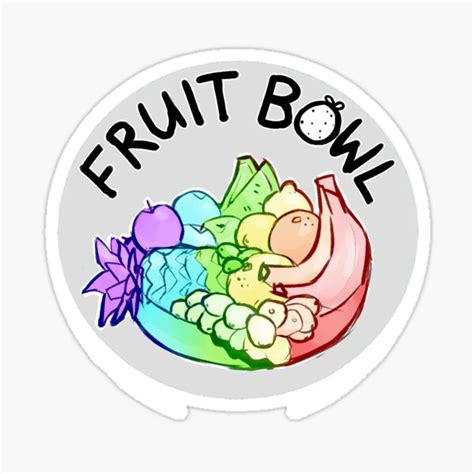 Gay Pride Fruit Bowl Sticker By Labradollars Redbubble