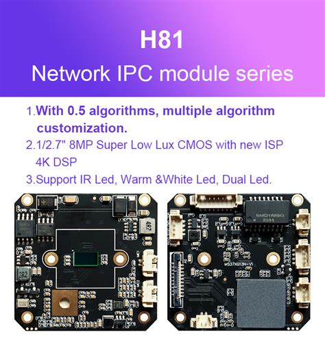 8MP4K 30FPS CCTV Camera PCB Board Sony IMX415 Sensor With Mstar DSP And