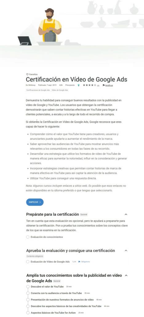 Examen de certificación de Google Ads Skillshop
