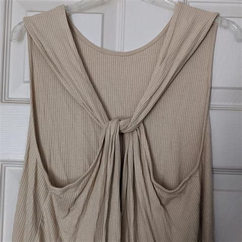 Other Stories Nude Beige Tank Top With Knot Depop